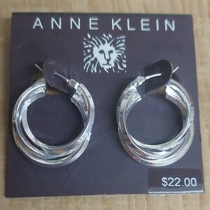 Anne Klein Silver Hoop Earrings